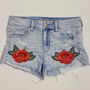 American eagle jean rose shorts